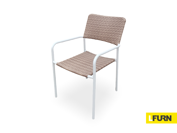 เก้าอี้หวายสังเคราะห์โครงอลูมิเนียม POLYRATTAN / ALUMINIUM ARMCHAIR