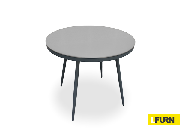 โต๊ะอลูมิเนียมทรงกลม ALUMINIUM ROUND TABLE WITH SPRAY - STONEGLASS